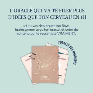 L’Oracle qui va te filer plus d’idées que ton cerveau en 1H